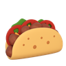 3d taco illustration