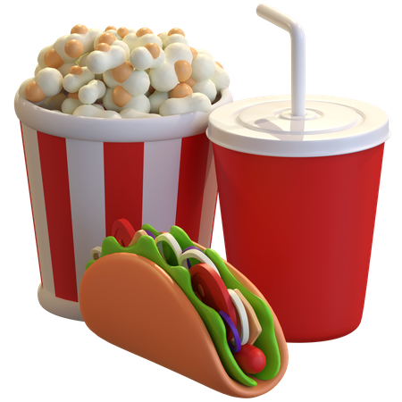 Tacos e refrigerante  3D Icon