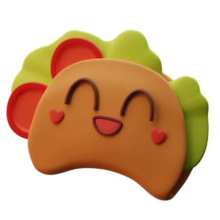 Tacos Emoji  3D Icon