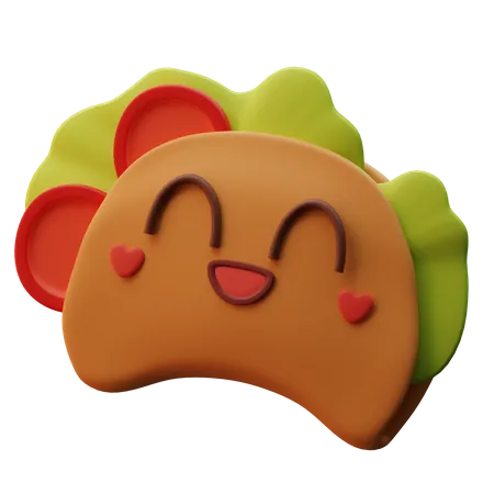 Tacos Emoji 3D Icon