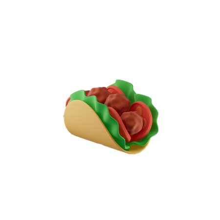 Tacos maxicanes  3D Icon