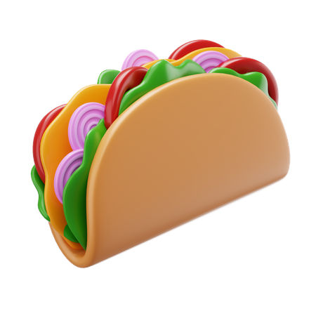 Tacos mexicains  3D Icon