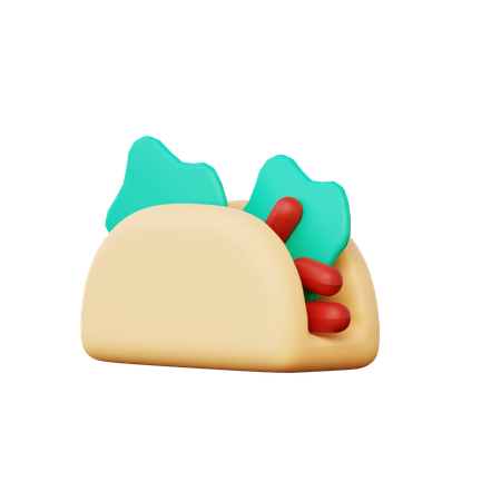Tacos mexicains  3D Icon