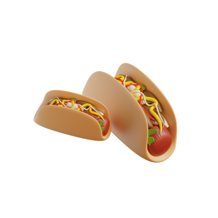 Tacos mexicains  3D Icon