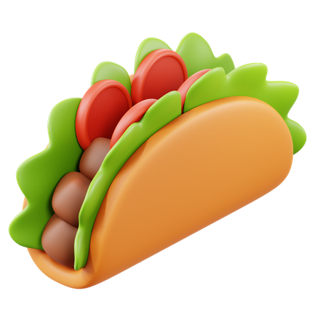 Tacos mexicains  3D Icon