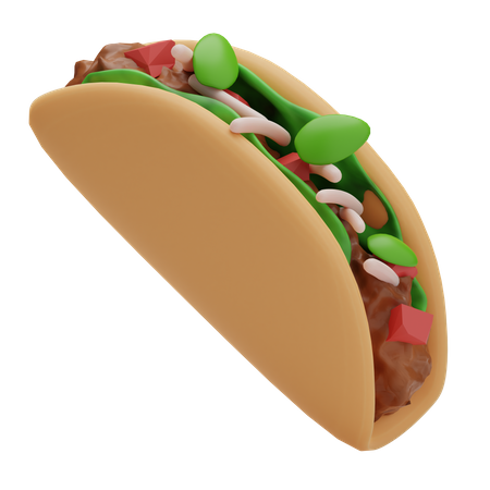 Tacos mexicains  3D Icon