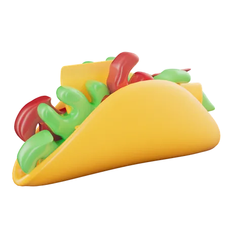 Tacos mexicains  3D Icon