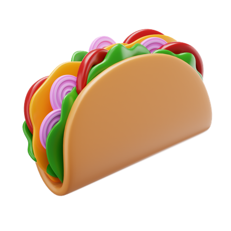 Tacos mexicanos  3D Icon