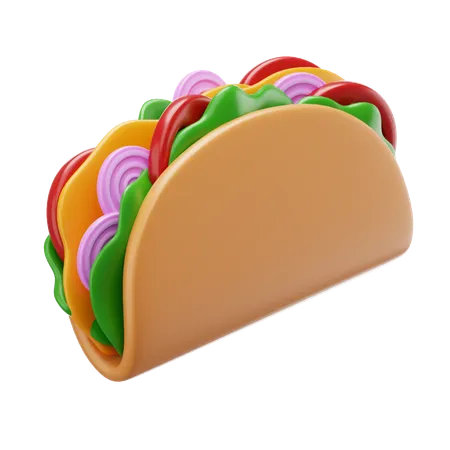 Tacos mexicanos  3D Icon