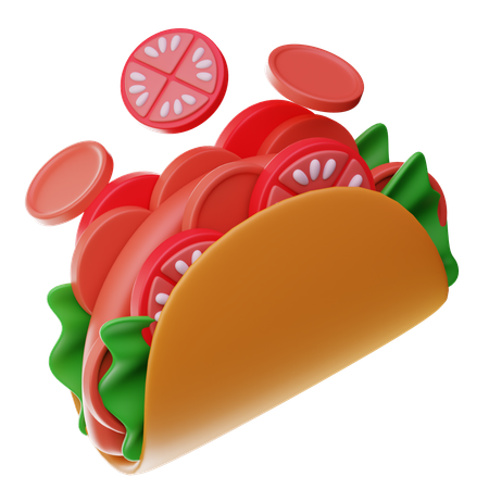 Tacos mexicanos  3D Icon