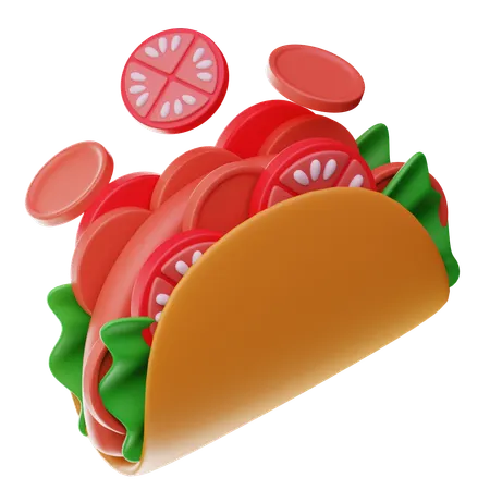 Tacos mexicanos  3D Icon