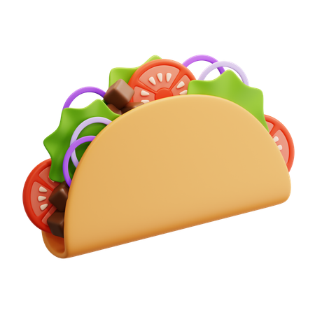 Tacos mexicanos  3D Icon