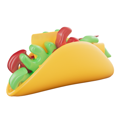 Tacos mexicanos  3D Icon