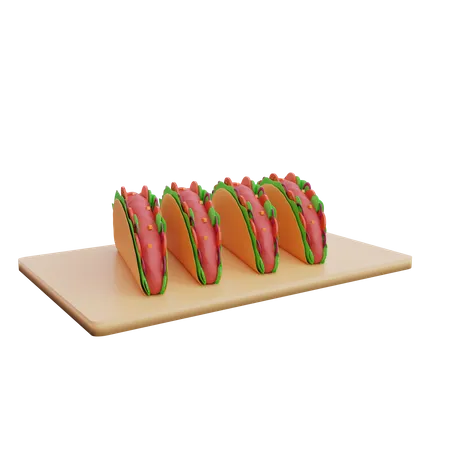Tacos Plate  3D Icon