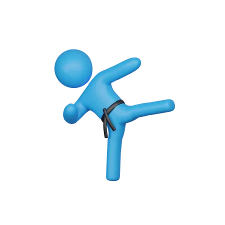 Taekwondo 3 D Icon 3D Illustration