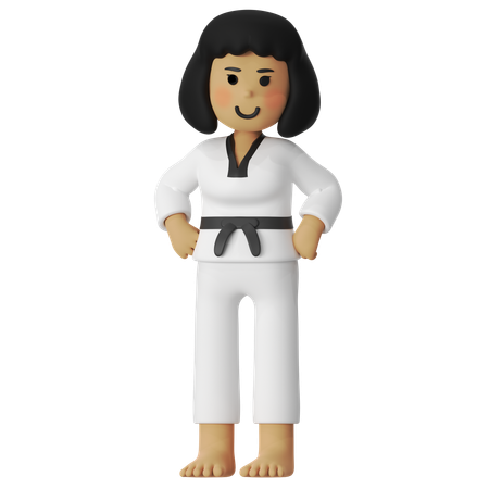 Taekwondo Steady Girl  3D Icon