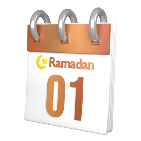 Tag 1 Ramadan  3D Icon