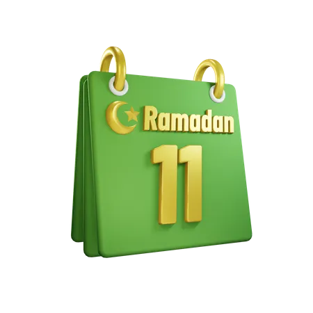 Tag 11 Ramadan-Kalender  3D Illustration