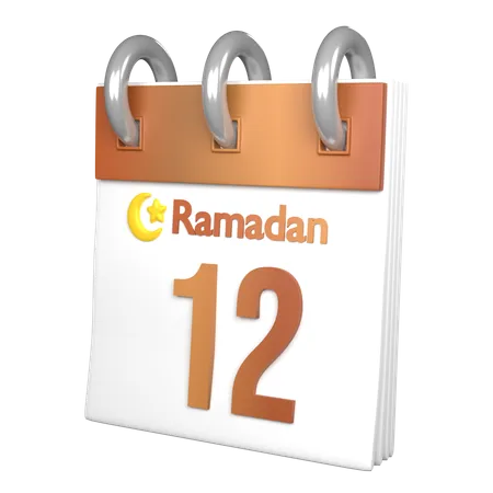 Tag 12 Ramadan  3D Icon