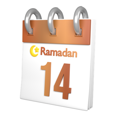 Tag 14 Ramadan  3D Icon