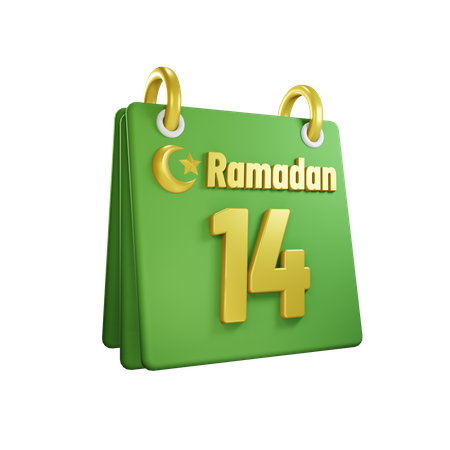 Tag 14 Ramadan-Kalender  3D Illustration