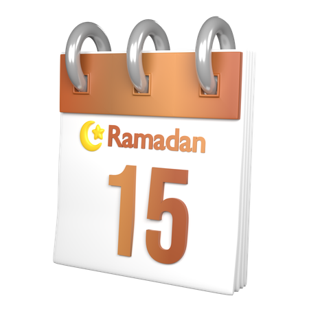 Tag 15 Ramadan  3D Icon