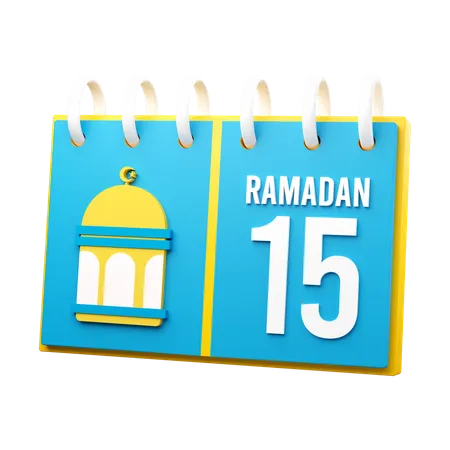 Tag 15 Ramadan-Kalender  3D Illustration