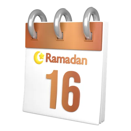 Tag 16 Ramadan  3D Icon