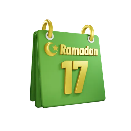Tag 17 Ramadan-Kalender  3D Illustration