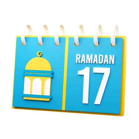 Tag 17 Ramadan-Kalender  3D Illustration