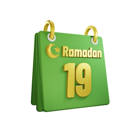 Tag 19 Ramadan-Kalender  3D Illustration