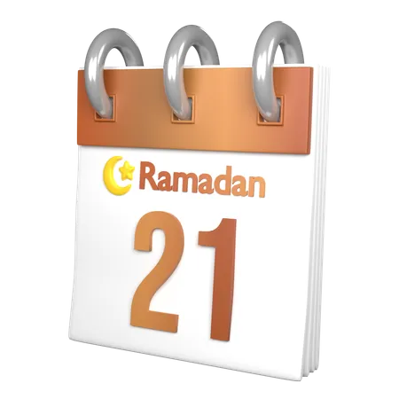 Tag 21 Ramadan  3D Icon