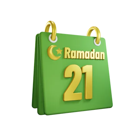 Tag 21 Ramadan-Kalender  3D Illustration