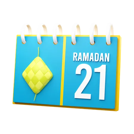 Tag 21 Ramadan-Kalender  3D Illustration