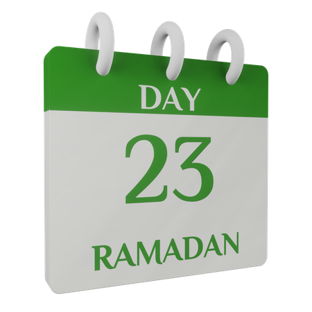 Tag 23 Ramadan  3D Illustration