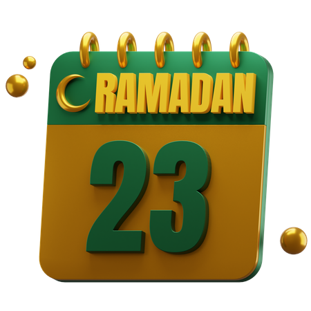 Tag 23 Ramadan  3D Icon