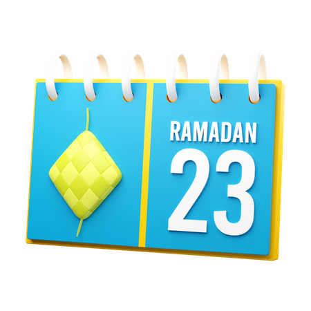 Tag 23 Ramadan-Kalender  3D Illustration