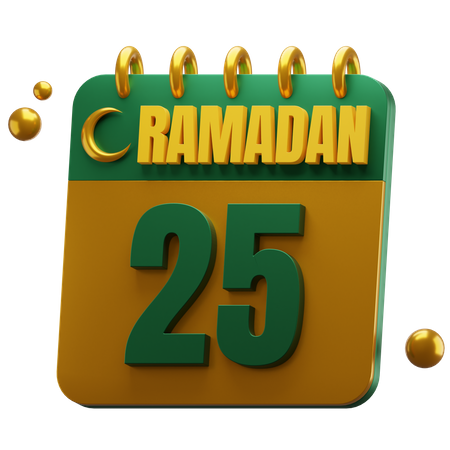 Tag 25 Ramadan  3D Icon