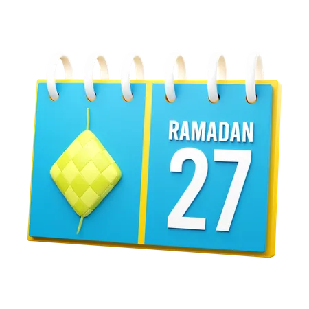 Tag 27 Ramadan-Kalender  3D Illustration