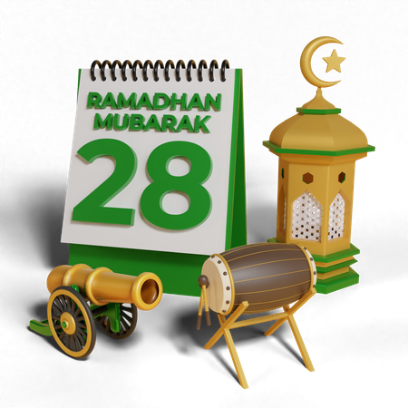 Tag 28 Ramadan  3D Icon