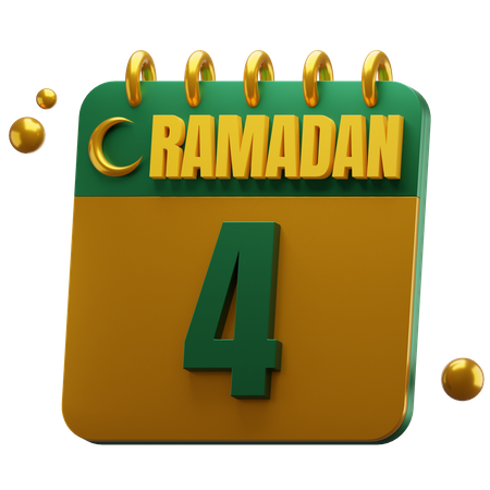 Tag 4 Ramadan  3D Icon