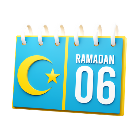 Tag 6 Ramadan-Kalender  3D Illustration