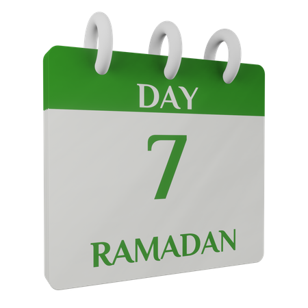 Tag 7 Ramadan  3D Illustration