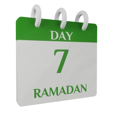 Tag 7 Ramadan  3D Illustration