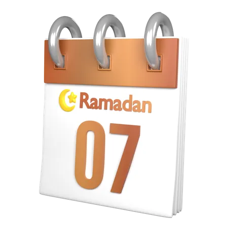 Tag 7 Ramadan  3D Icon