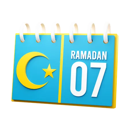 Tag 7 Ramadan-Kalender  3D Illustration