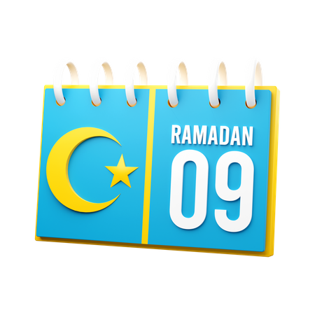 Tag 9 Ramadan-Kalender  3D Illustration