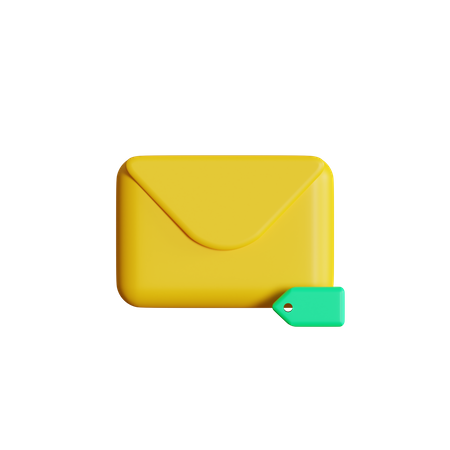 Tag Email 3D Icon
