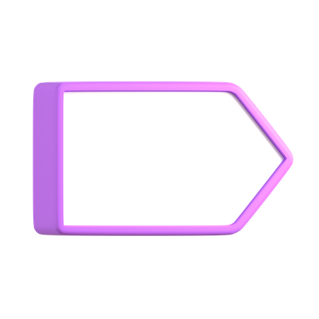 Tagförmiges Textfeld  3D Icon