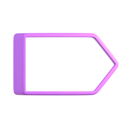 Tagförmiges Textfeld  3D Icon